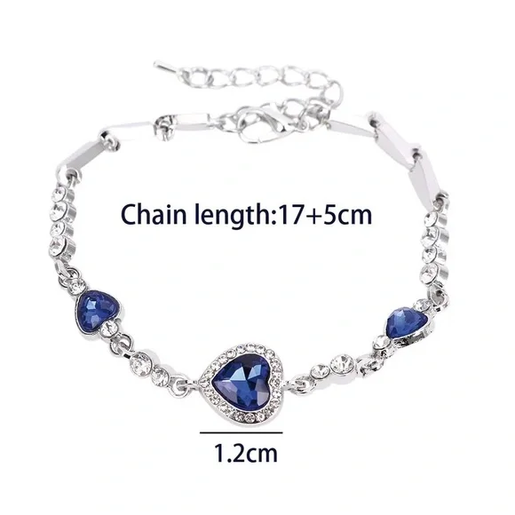 NWT Blue sapphire with diamonds bracelet - Picture 5 of 9